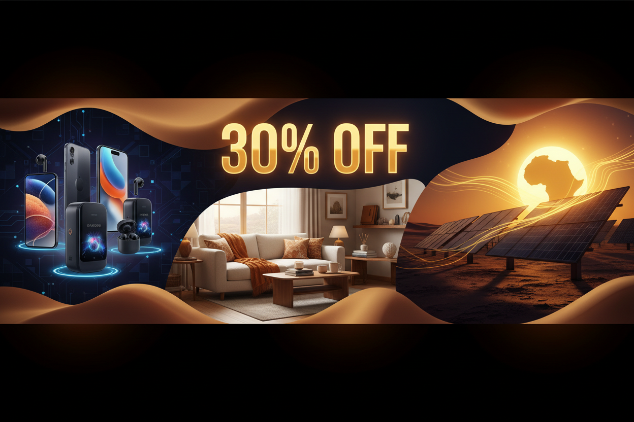 30% Off – Tech, Home & Solar Promo Banner